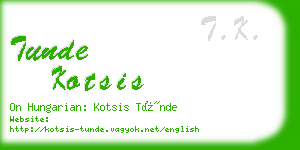 tunde kotsis business card